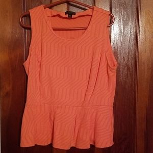 Orange peplum top